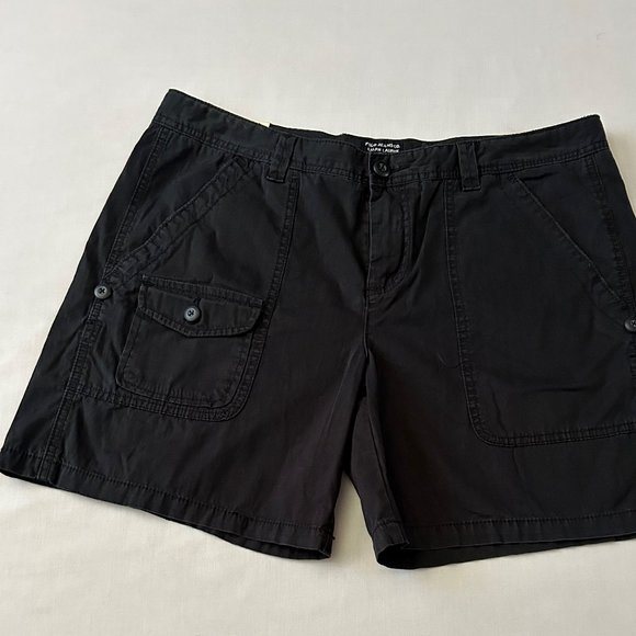 Ralph Lauren Polo Jeans Co. Women's Hampton Roll-up Shorts Black 14 New w/ Tags - Picture 6 of 7